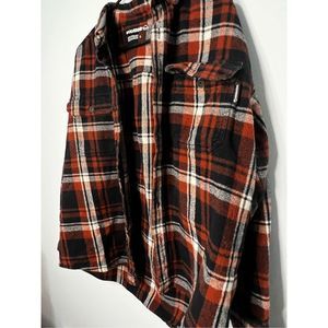 Wolverine Heavyweight Flannel Shacket Brown Plaid Size Large